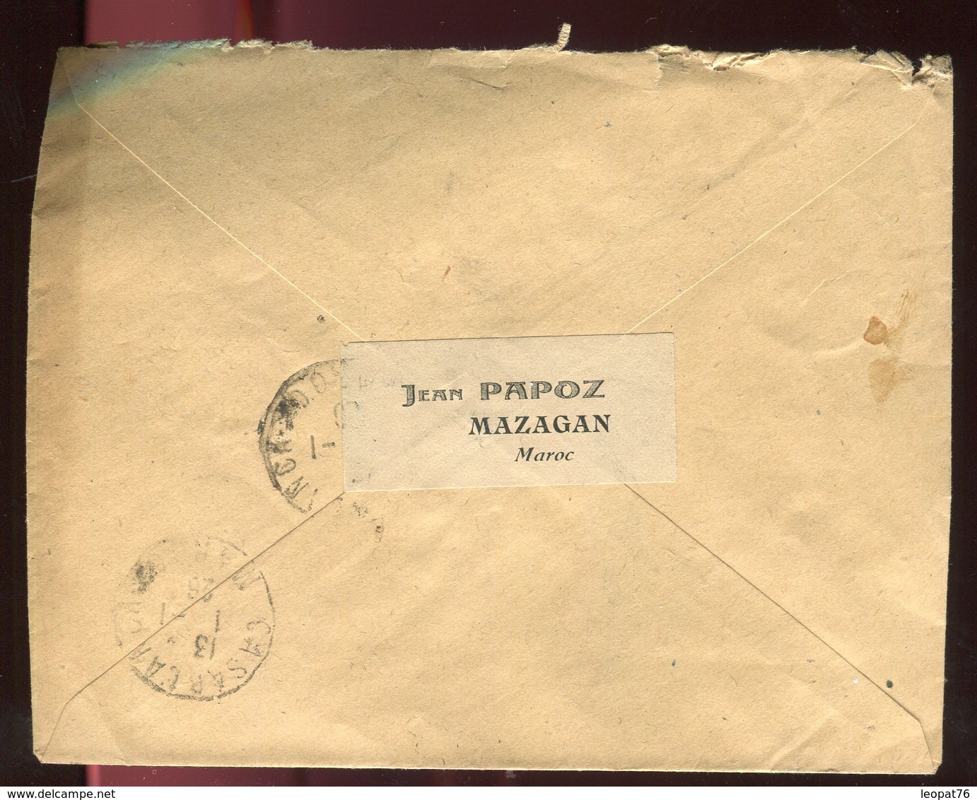 Maroc - Enveloppe En Recommandé De Mazagan En 1925 Pour Paris - Prix Fixe - Réf F76 - Briefe U. Dokumente