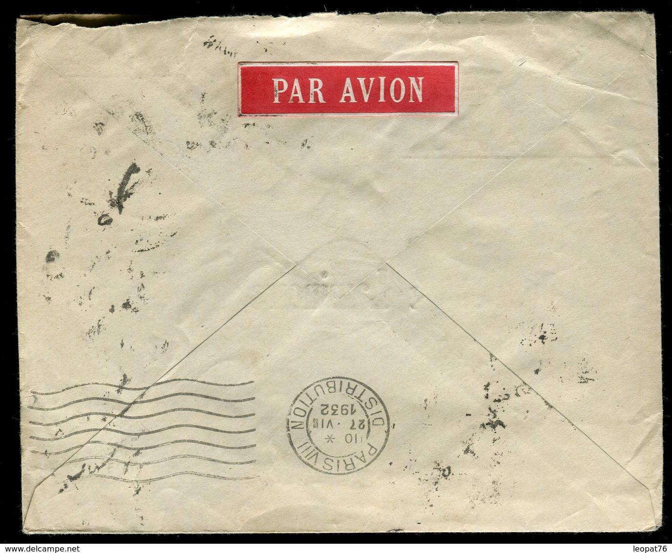 Maroc - Enveloppe Commerciale Par Avion De Casablanca Pour Paris En 1932 - Prix Fixe - Réf F80 - Lettres & Documents