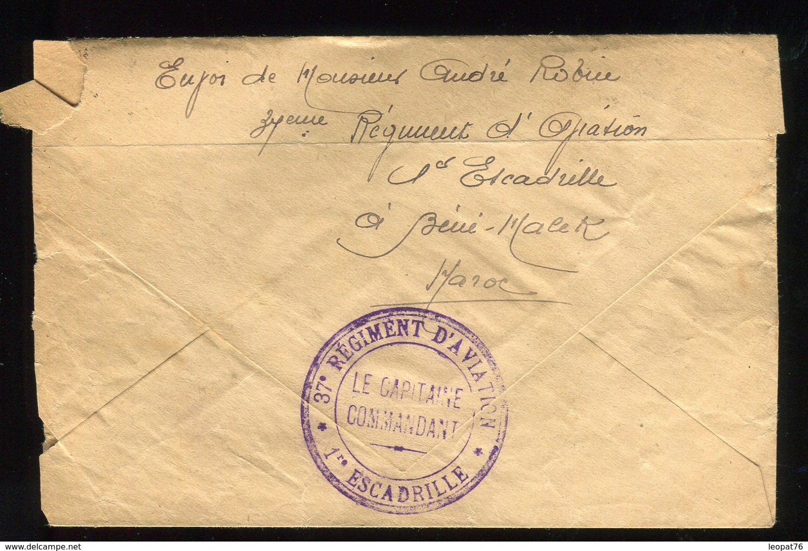 Maroc - Enveloppe En FM (SP 407  Rég. Aviation ) Par Avion  Pour Paris En 1927 - Prix Fixe - Réf F81 - Lettres & Documents
