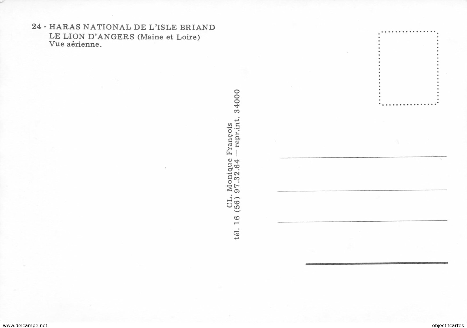 HARAS National De L' ISLE BRIAND Le Lion D'angers Vue Aerienne  8 (scan Recto-verso)KEVREN8Bis - Other & Unclassified