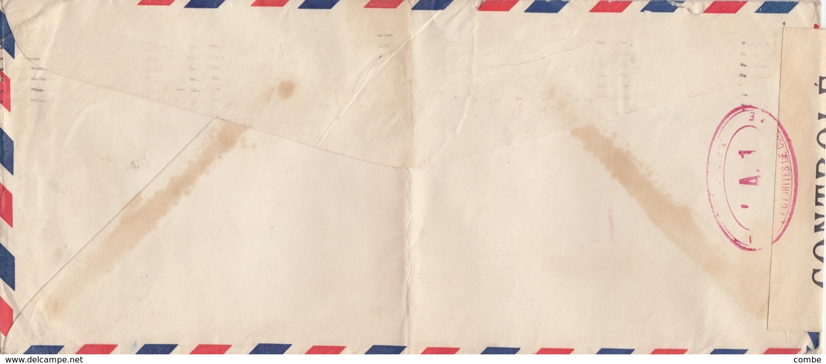 COVER. LETTRE.  UNITED STATES TO FRANCE CENSOR WWII COLONEL BALSAN FLORIDA - Sonstige & Ohne Zuordnung