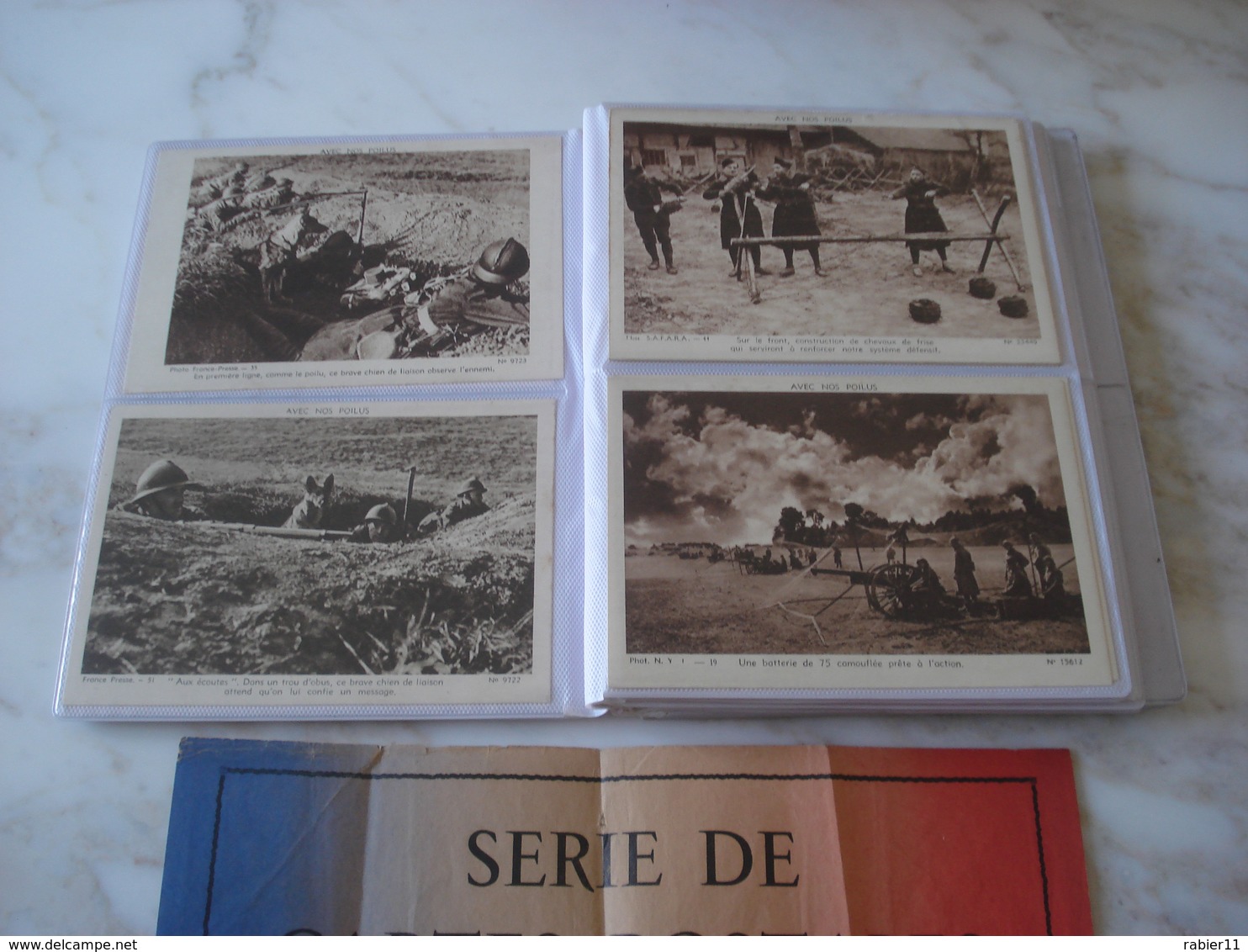 AFFICHE SERIE DE CARTES POSTALES REPORTAGE PHOTO ACTUALITES GUERRE 1939    WW2 - Oorlog 1939-45