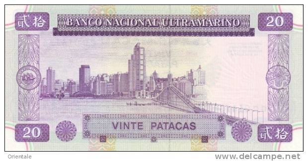 MACAU P.  71a 20 P 1999 UNC - Macao