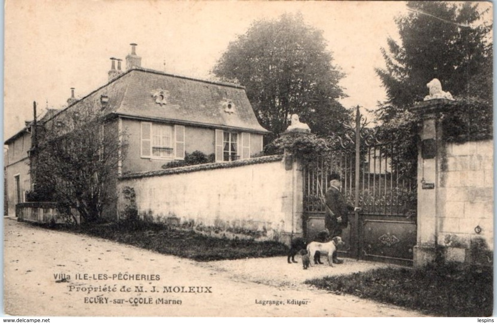 51 - ECURY Sur COOLE --  Villa Les Pêcheries - Propriété De M. J. MOLEUX - Autres & Non Classés