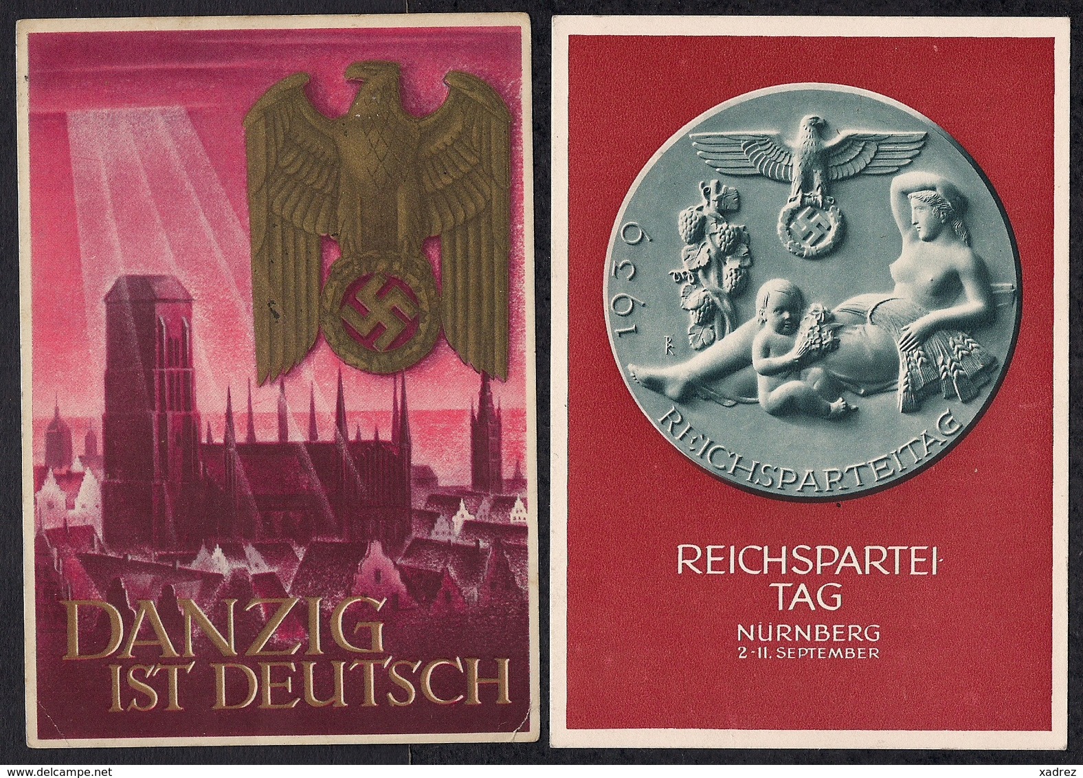 Deutsches Reich  2 Propagandakarten - Lettres & Documents