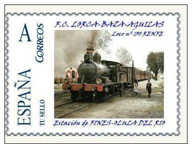 SPAIN/F.C. LORCA-BAZA-AGUILAS/Estaci On De Fines-Olula Del Rio,Almeria/RAILWAYS/TRAI NS/BAHN/TU SELLO - Trenes