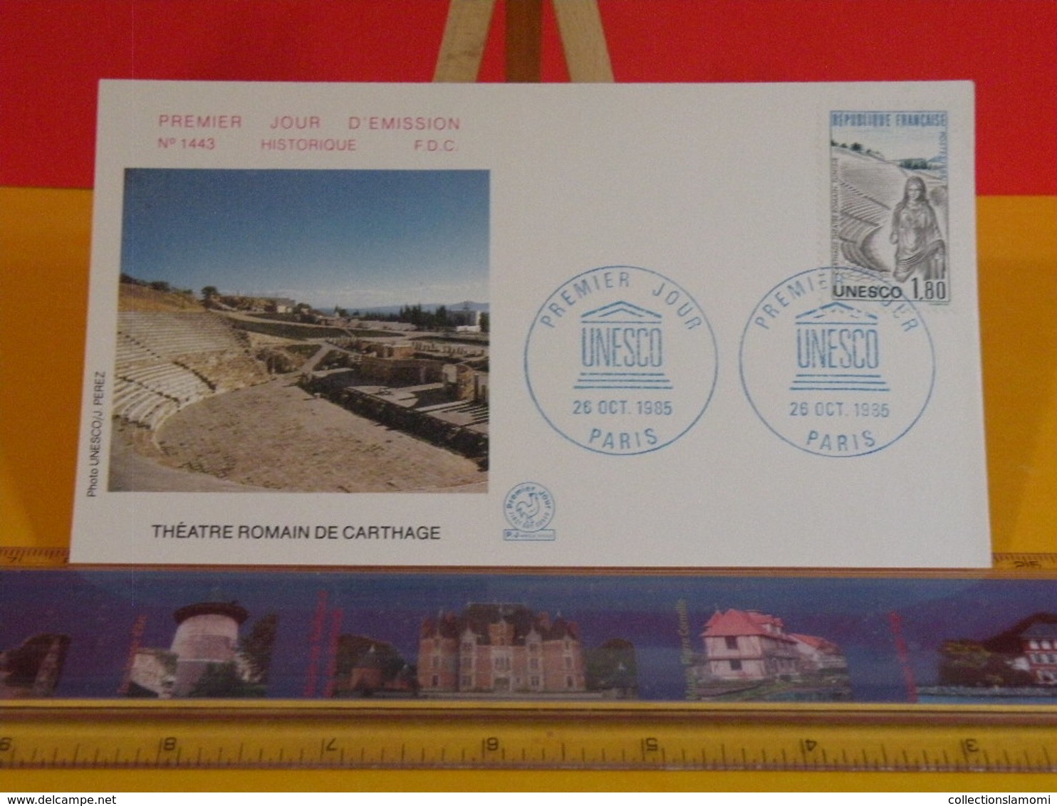 UNESCO Théâtre Romain De Carthage - Paris - 26.10.1985 FDC 1er Jour N°1443 - Coté 2€ - 1980-1989