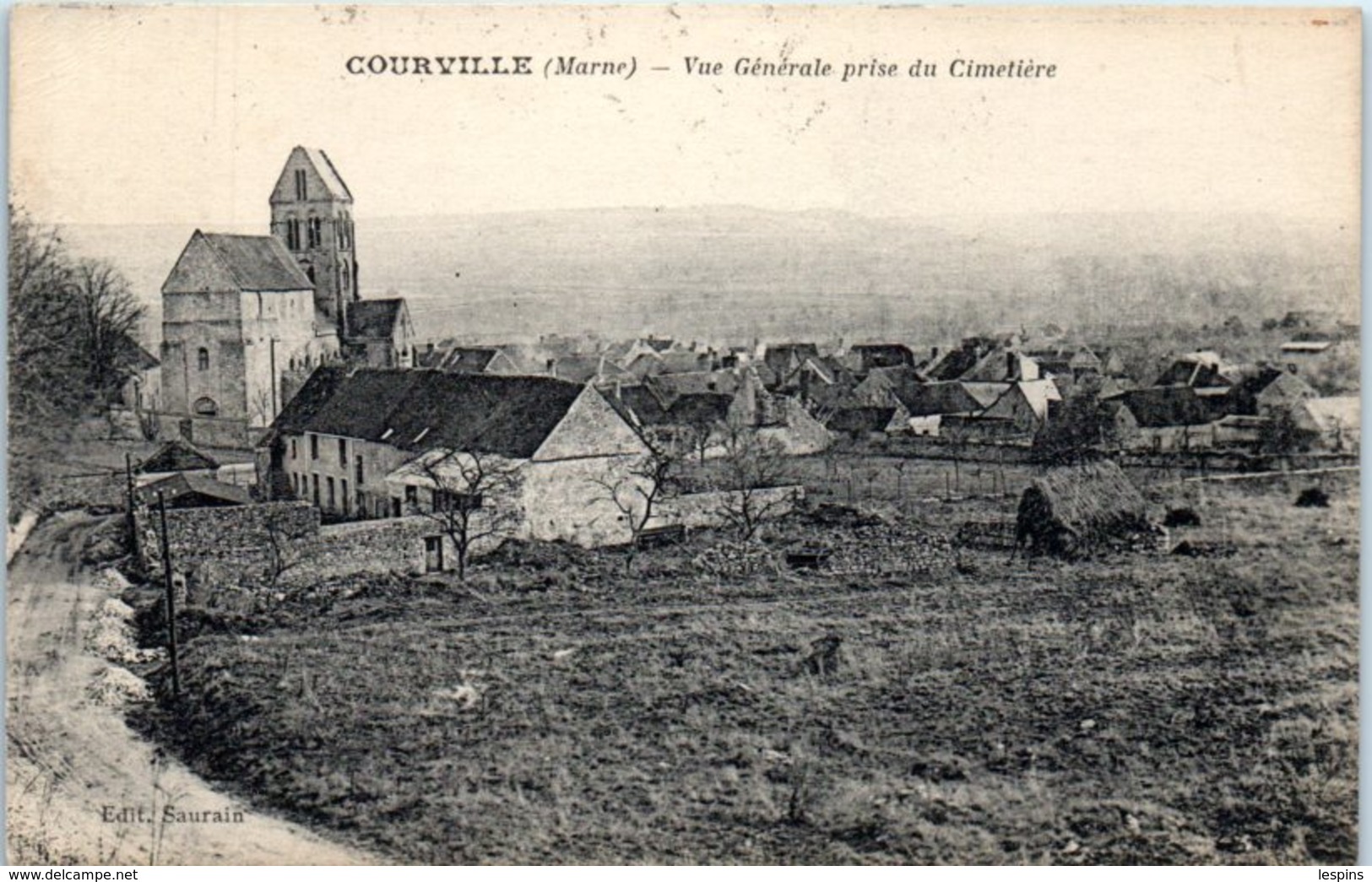 51 - COURVILLE -- Vue Générale Prise  Du Cimetière - Autres & Non Classés