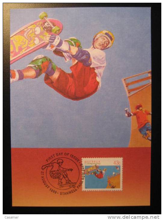 AUSTRALIA Stanwell Park 1990 Skateboard Skateboarding Skate Skating Roller Patinage Patiner Patinaje Maxi Maximum Card - Skateboard