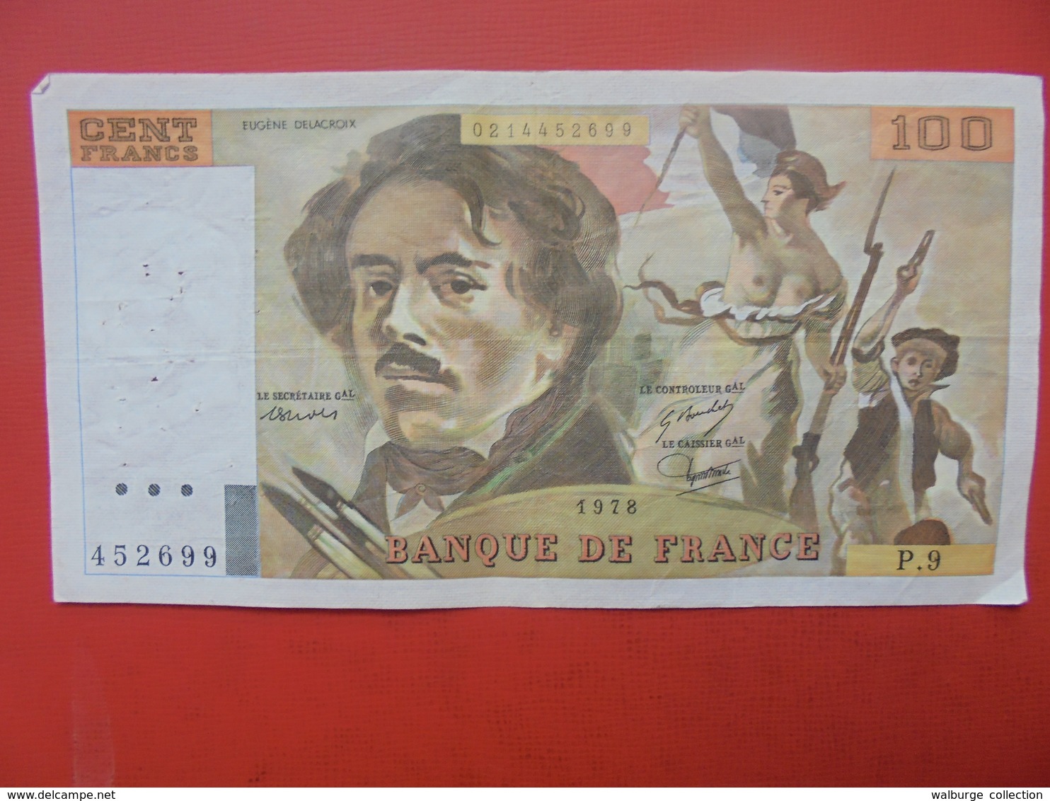 FRANCE 100 FRANCS 1978 ALPHABET P.9 CIRCULER - 100 F 1978-1995 ''Delacroix''