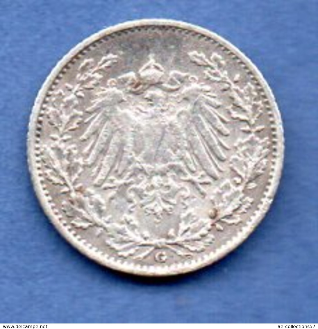 Allemagne -  1/2 Mark 1916 G -  état   TTB - 1/2 Mark