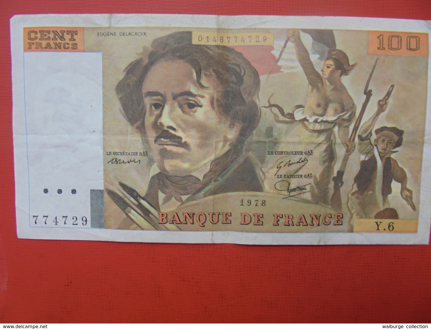 FRANCE 100 FRANCS 1978 ALPHABET Y.6 CIRCULER - 100 F 1978-1995 ''Delacroix''