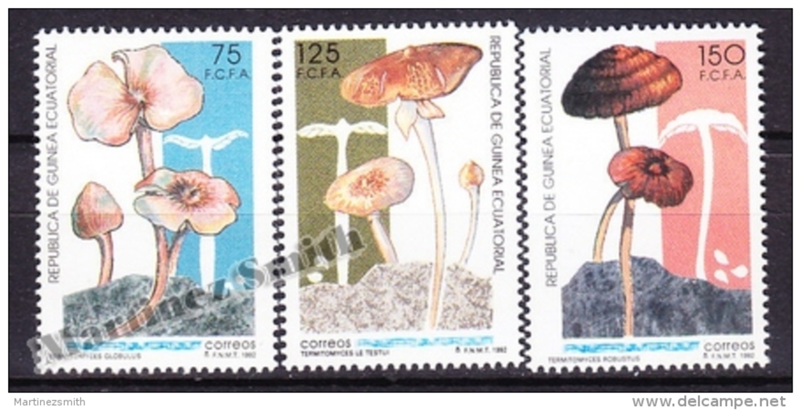 Equatorial Guinea -  Guinea Ecuatorial - Guinée Équatoriale 1992 Edifil 159- 61, Autochthonous Mushrooms - MNH - Guinea Ecuatorial