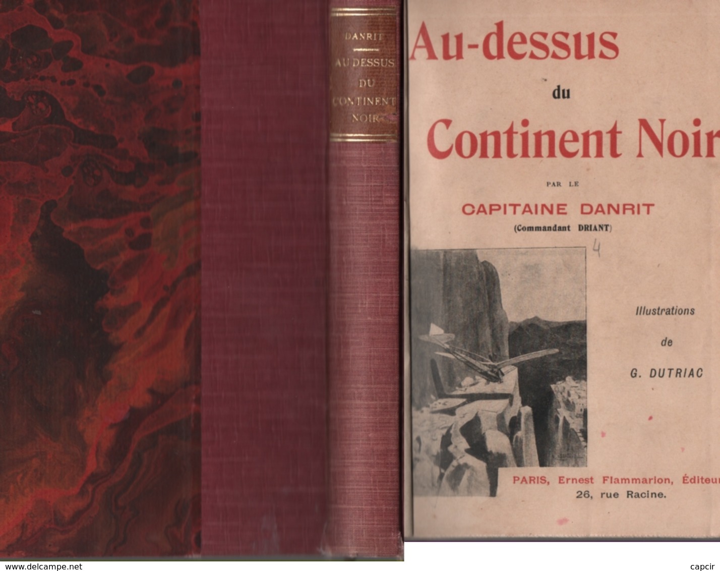 Aviation: ''Au-dessus Du Continent Noir''. (Livre De 1912). Auteur : Capitaine Danrit. (6 Scannes) - 1901-1940