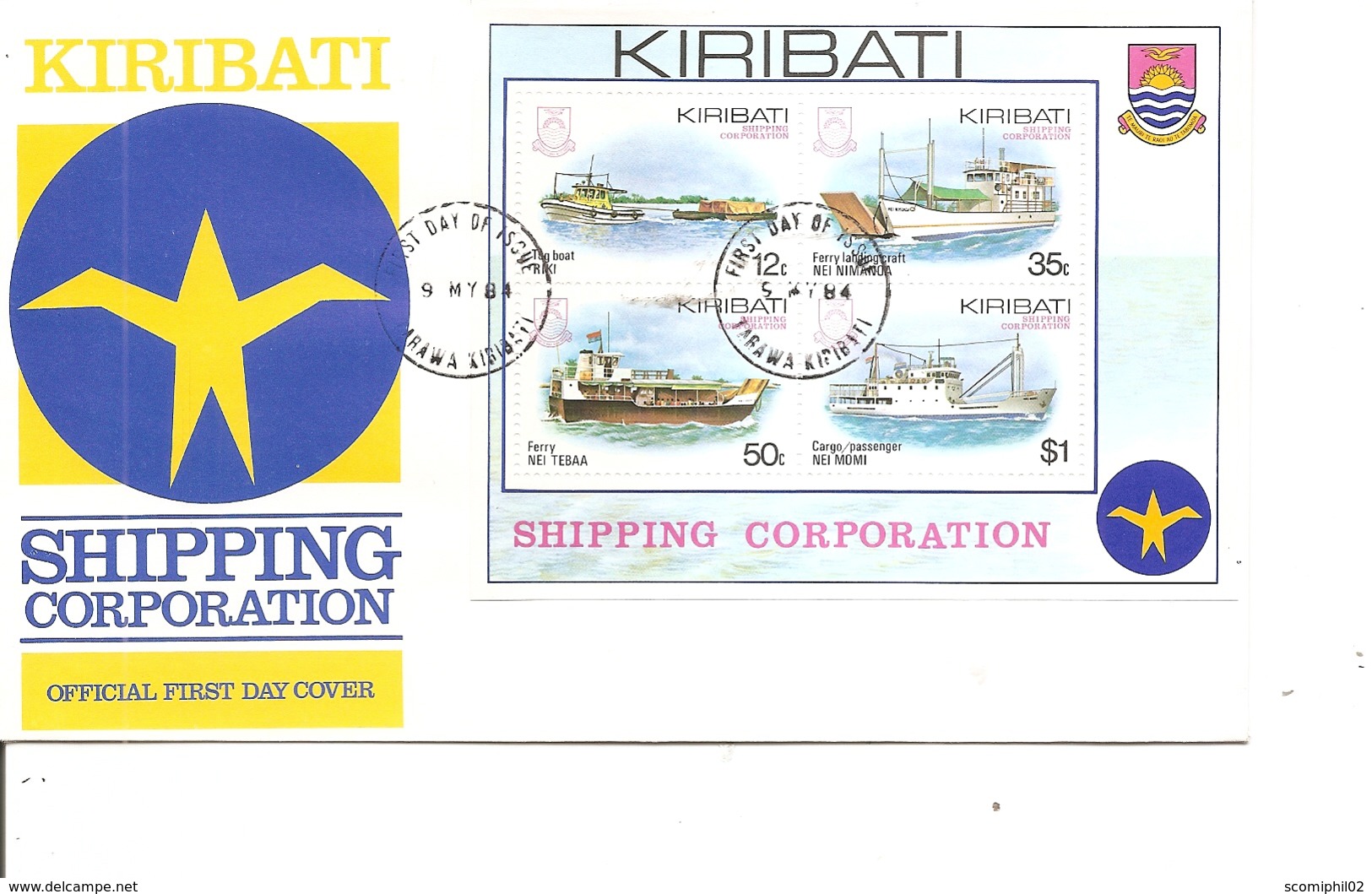 Bateaux ( FDC De Kiribati De 1984 à Voir) - Barche