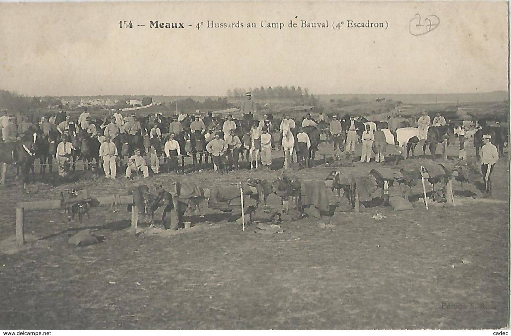 MEAUX 4° Hussards Au Camp De Bauval - Meaux