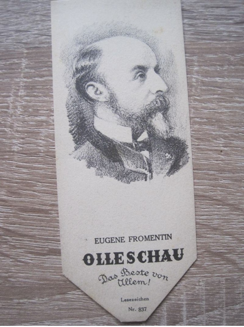 Olleschau Lesezeichen Bookmark Nr. 837  Eugene Fromentin 21 - Lesezeichen