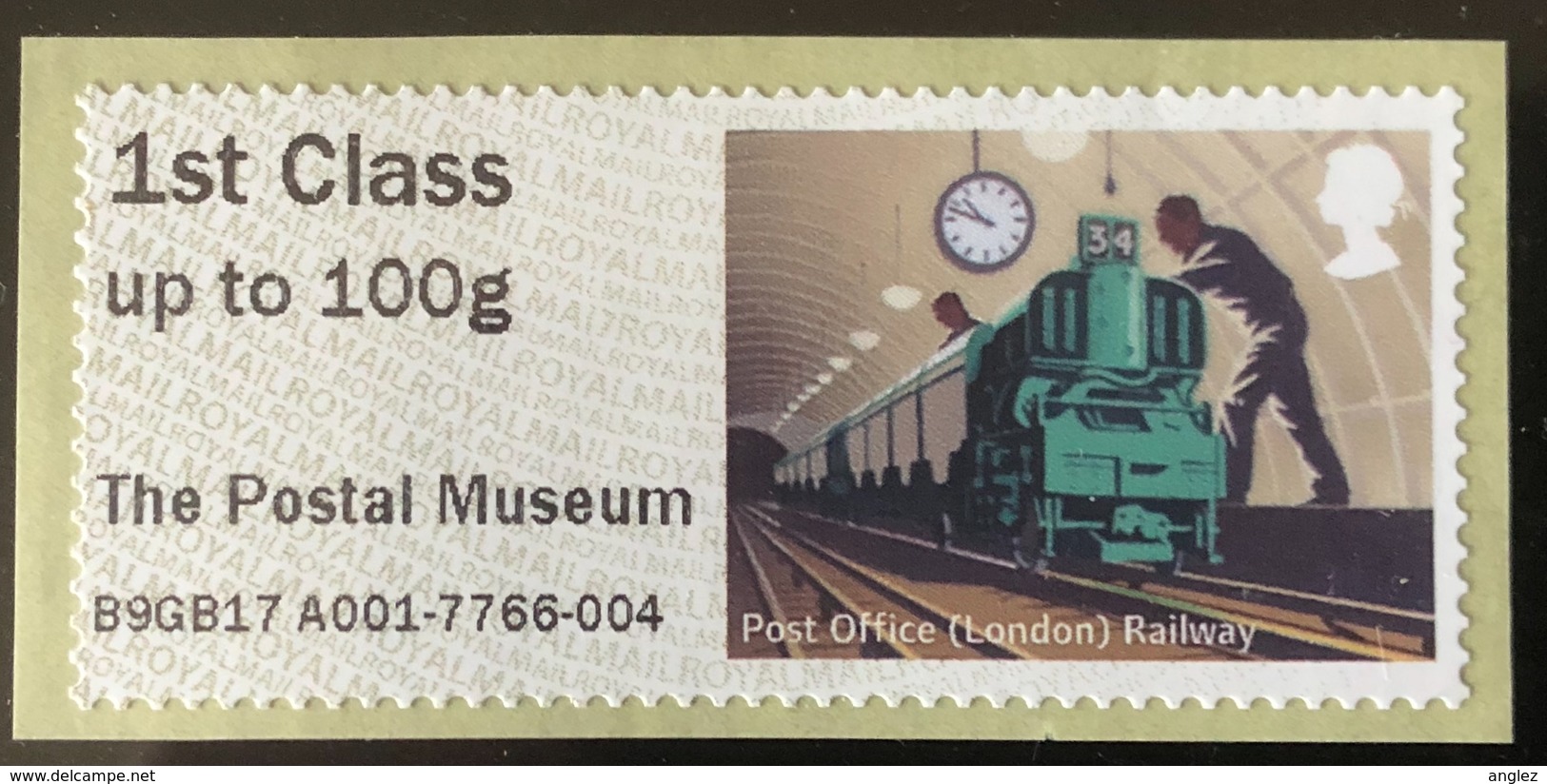 GB Post & Go - Post Office Railway - Postal Museum Overprint - 1st Class / 100g - MA17 Date Code MNH - Post & Go (automatenmarken)