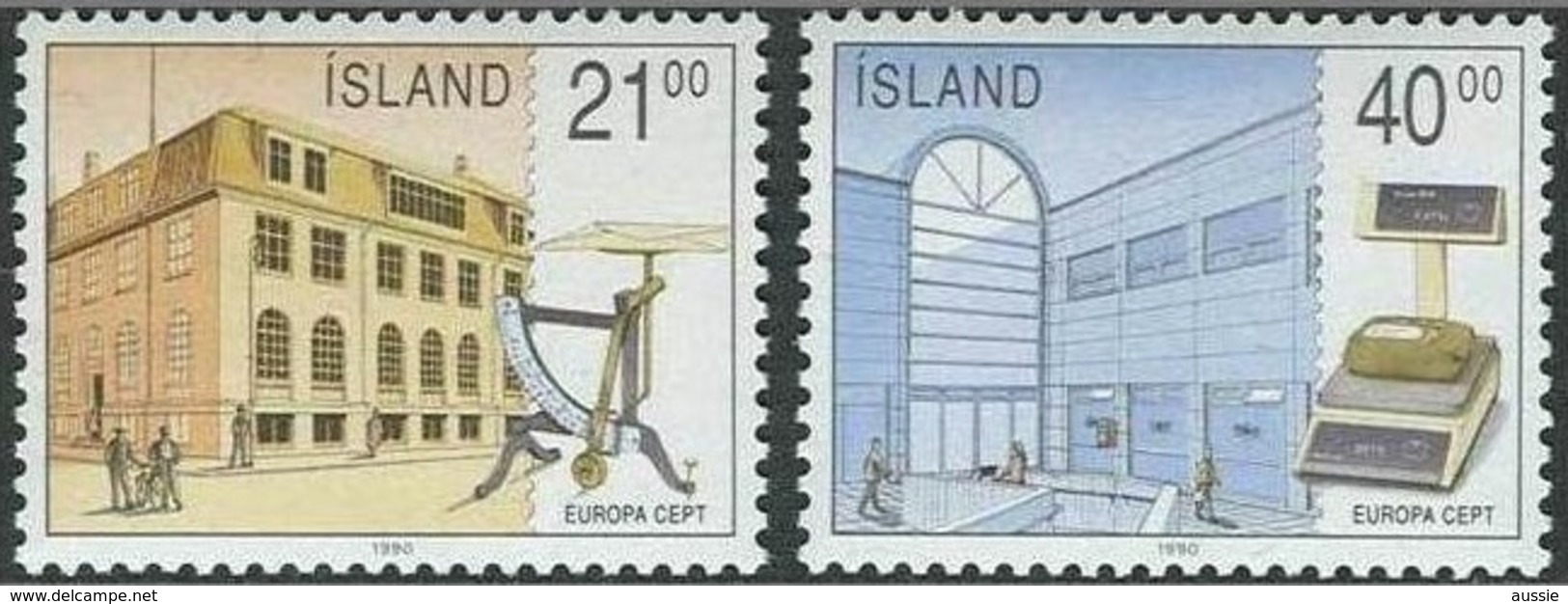 Cept 1990 Islande Iceland IJsland Yvertn° 635-36 *** MNH Cote 7,50 Euro - Neufs