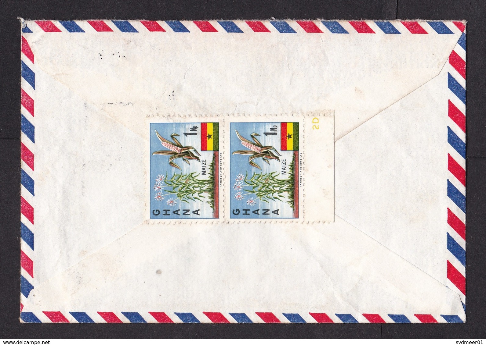 Ghana: Airmail Cover To Germany, 1980, 4 Stamps, Pioneer Venus Space Project, Corn, Food (discolouring) - Ghana (1957-...)