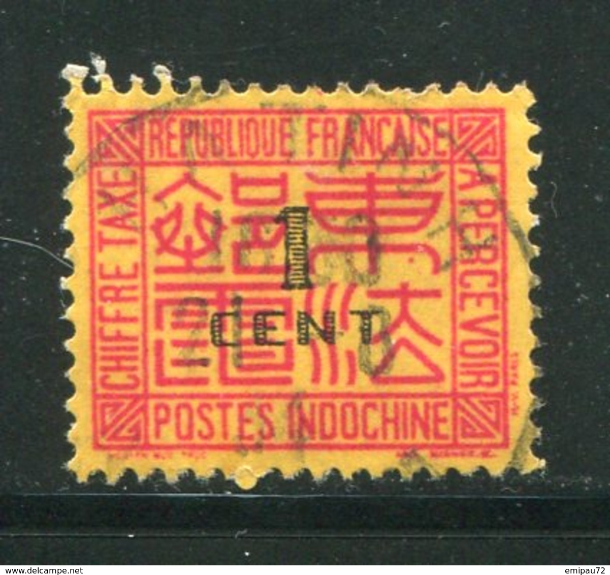 INDOCHINE- Taxe Y&T N°60- Oblitéré - Timbres-taxe