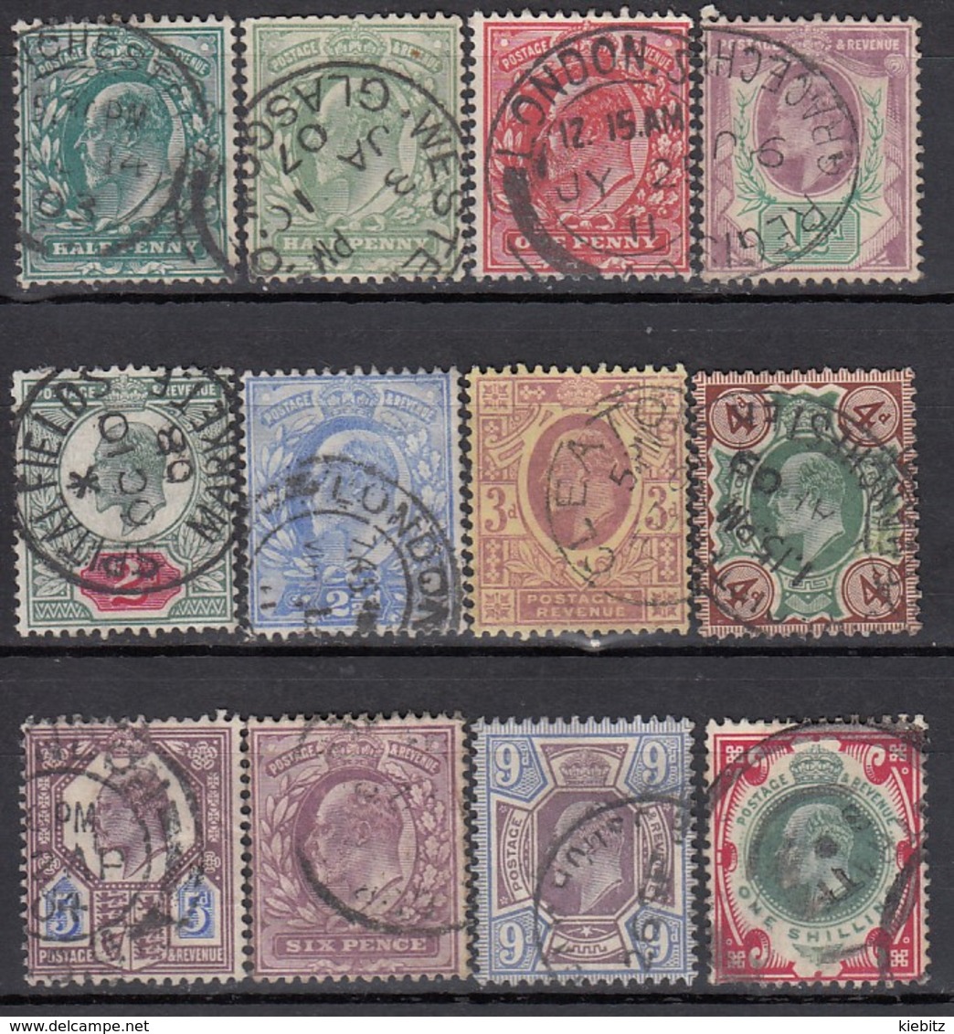 GB 1902 - MiNr: 102A-114A  - 12 Werte  Used - Gebraucht