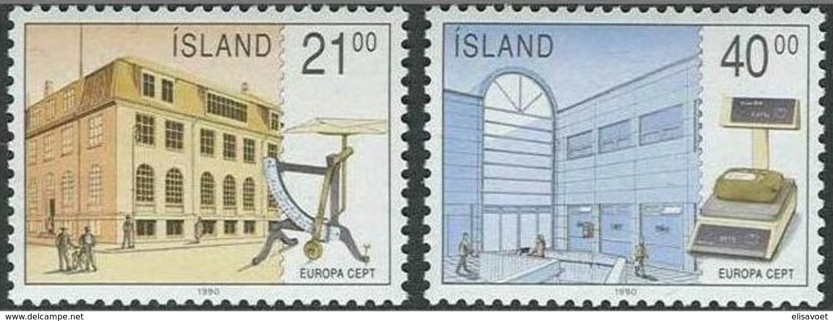 Islande Iceland Ijsland 1990 Yvertn° 679-680 *** MNH Cote 7,50 Euro Europa Cept - 1990