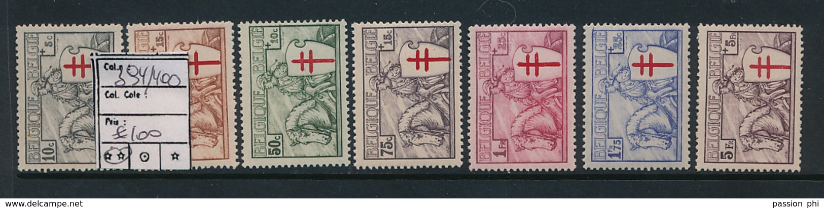 BELGIQUE COB 394/400 MNH - Neufs