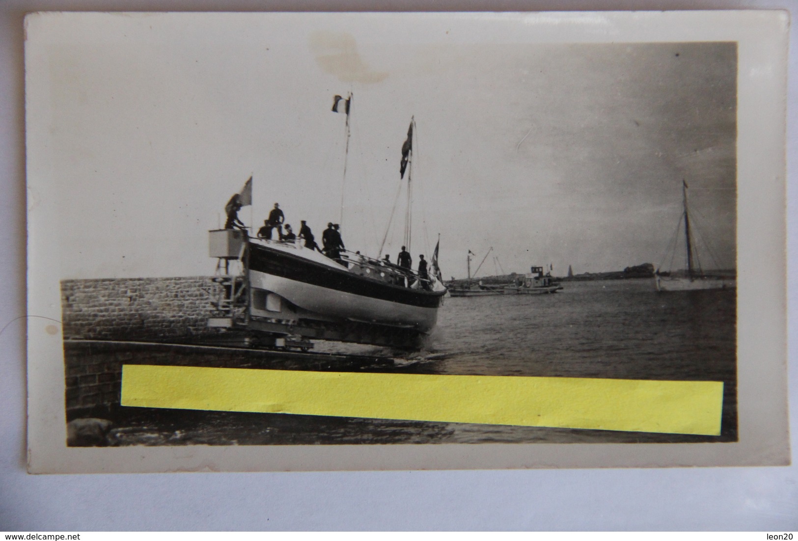 Finistére Ile De Sein Canot De Sauvetage  Photo 11x7   Baptême De Bateaux 24 Juin 1930 - Andere & Zonder Classificatie