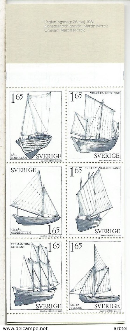 SUECIA SWEDEN CARNET BOOKLET BARCOS SHIP PESCA FISHING - Barcos