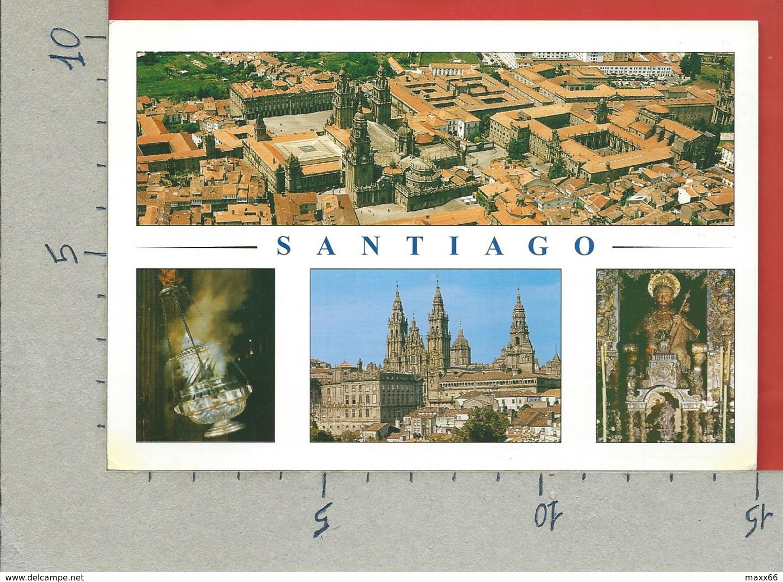 CARTOLINA VG SPAGNA - SANTIAGO DE COMPOSTELA - Vedutine Multivue - 10 X 15 - ANN. 2001 - Santiago De Compostela