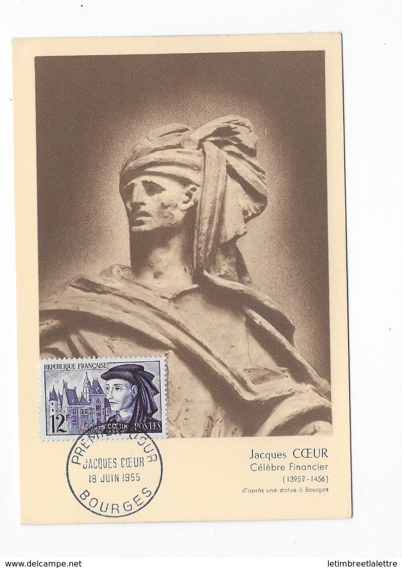 Carte Maximum Jacques Coeur" 1955 - 1950-1959