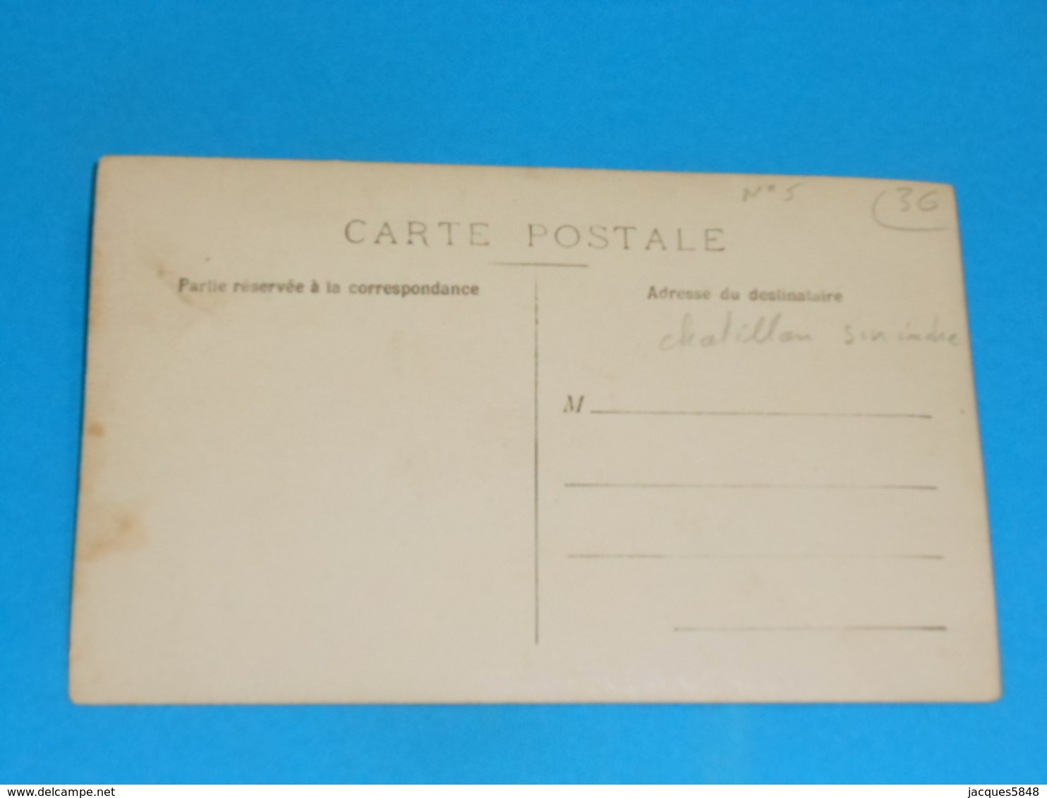 36 ) Chatillon-sur-indre - Carte Photo  " Cavalcade "  N° 5 : Attelage " Les Petits :  Année  : EDIT : - Other & Unclassified