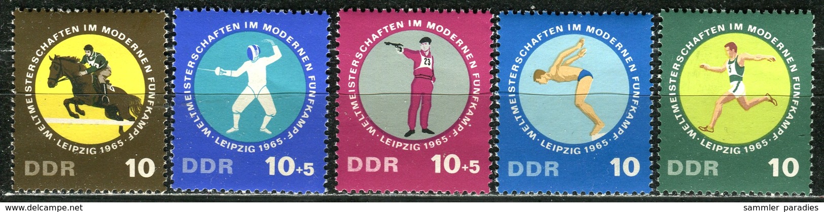 DDR - Mi 1133 / 1137 - ** Postfrisch (B) - WM Im Modernen Fünfkampf - Unused Stamps