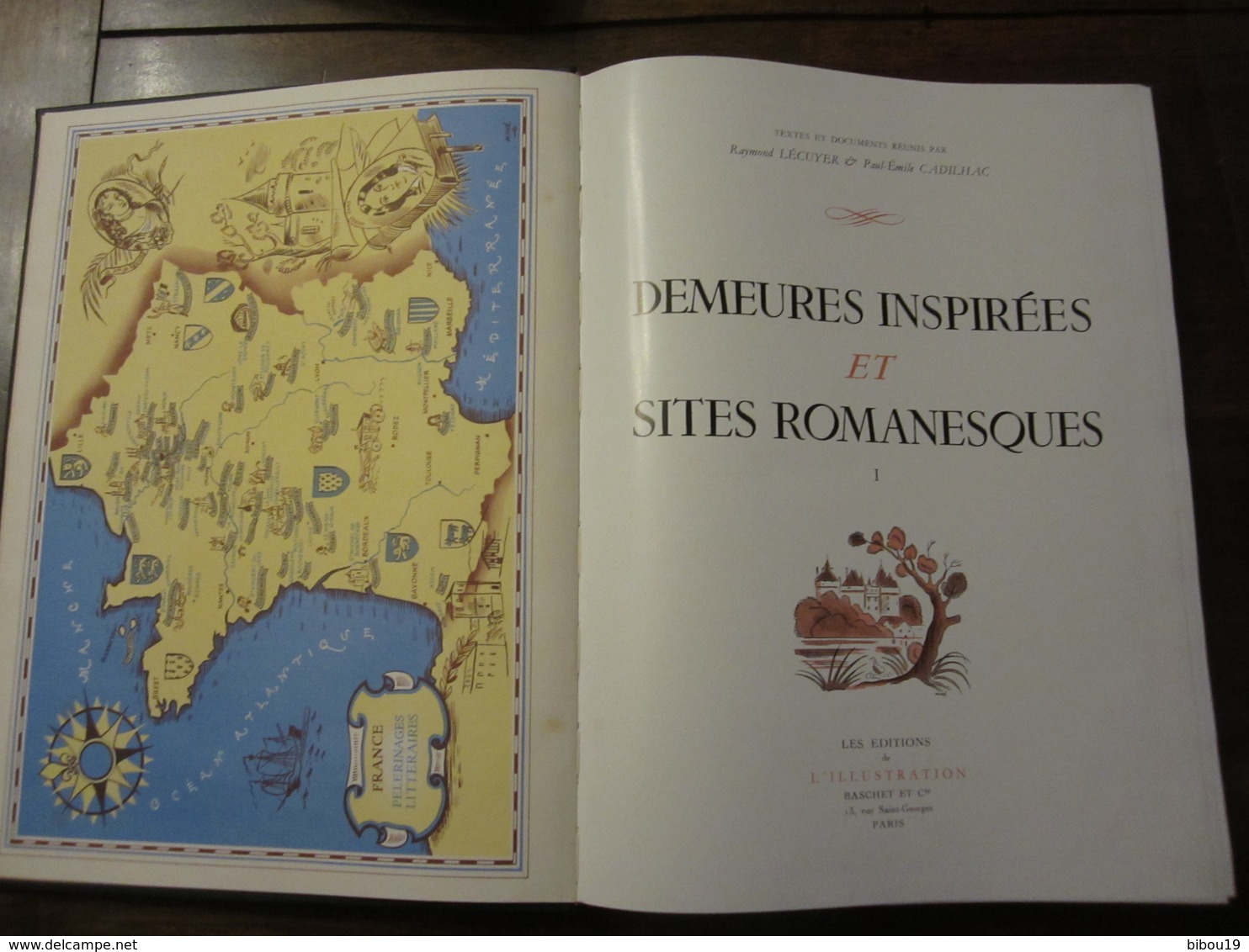 DEMEURES INSPIREES ET SITES ROMANESQUES TOME I DE PAUL EMILE CADILHAC ET RAYMOND LECUYER 1949 - Histoire