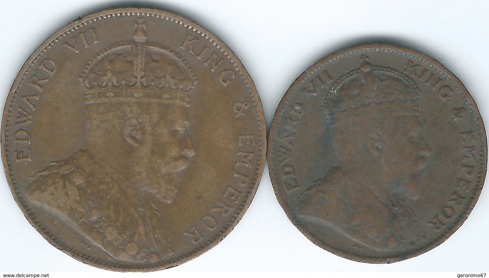 Jersey - Edward VII - 1/24 - 1909 (KM9) & 1/12 Shilling - 1909 (KM10) - Jersey
