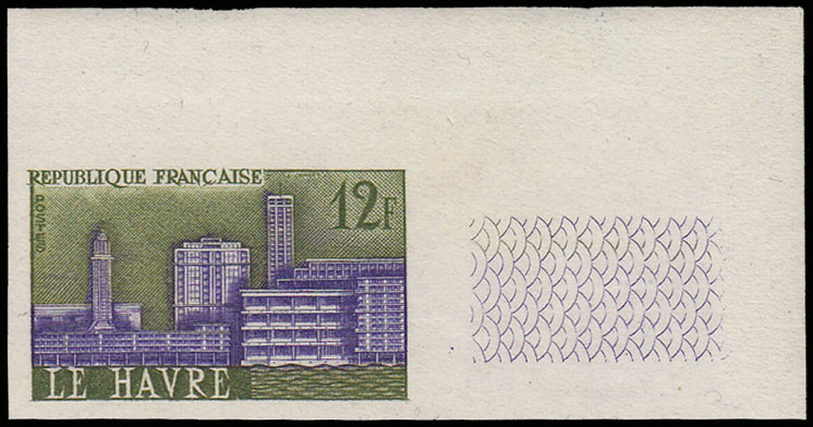 FRANCE Essais  1152 Essai En Bicolore Violet Et Vert, Cdf: Le Havre - Other & Unclassified