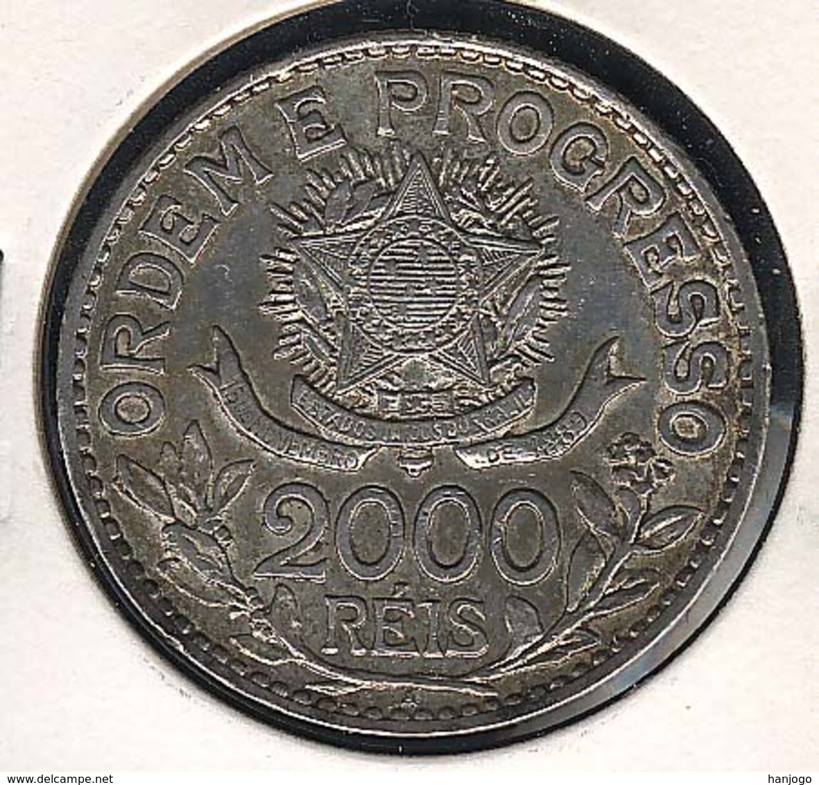 Brasilien. 2000 Reis 1913 A, Silber, XF - Brazilië