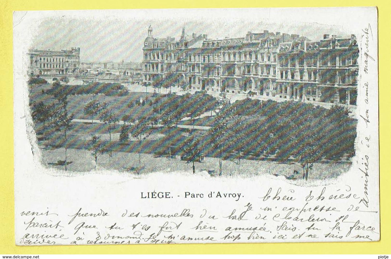 * Liège - Luik (La Wallonie) * Vieille Carte De 1899 Old Postcard, Parc D'Avroy, Panorama, Vue Générale, TOP, Unique - Luik