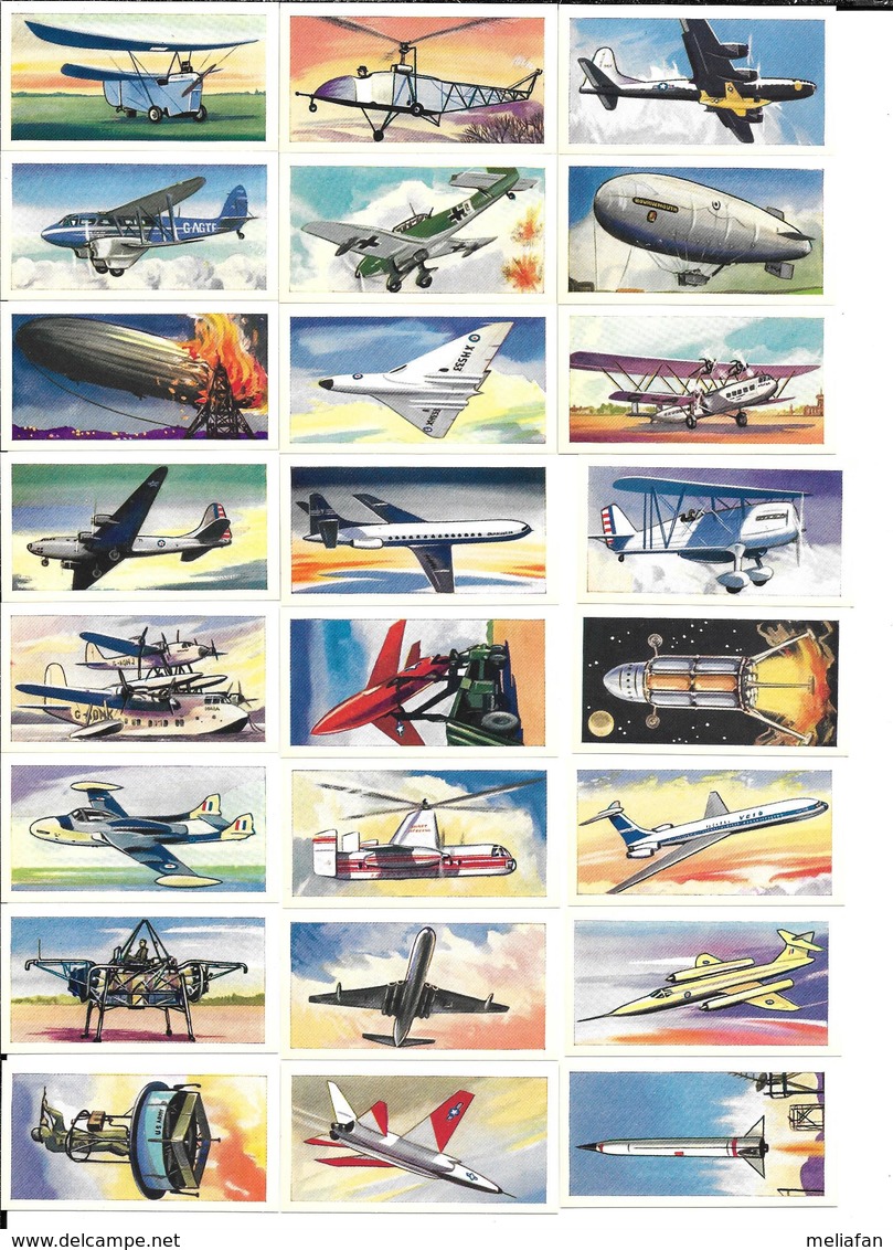 BB98 - SERIE COMPLETE 25 IMAGES CHOICEST TIPS TEA - HISTORY OF AVIATION - HISTOIRE DE L'AVIATION - Autres & Non Classés