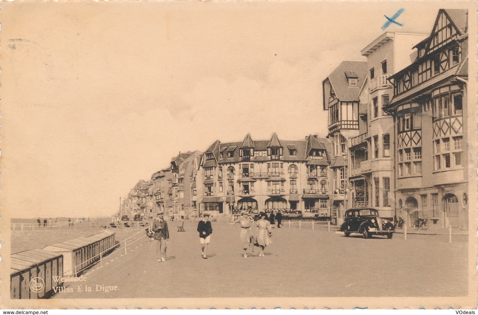 CPA - Belgique -  Flandre Occidentale - Westende - Villas à La Digue - Westende