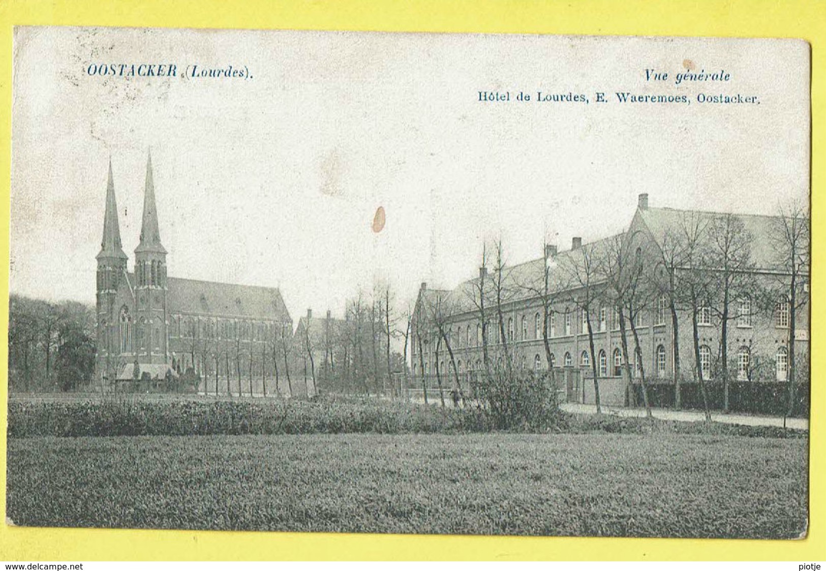 * Oostakker - Oostacker (Gent - Gand) *  (Marco Marcovici) Vue Générale, église, Hotel De Lourdes E. Waeremoes - Gent