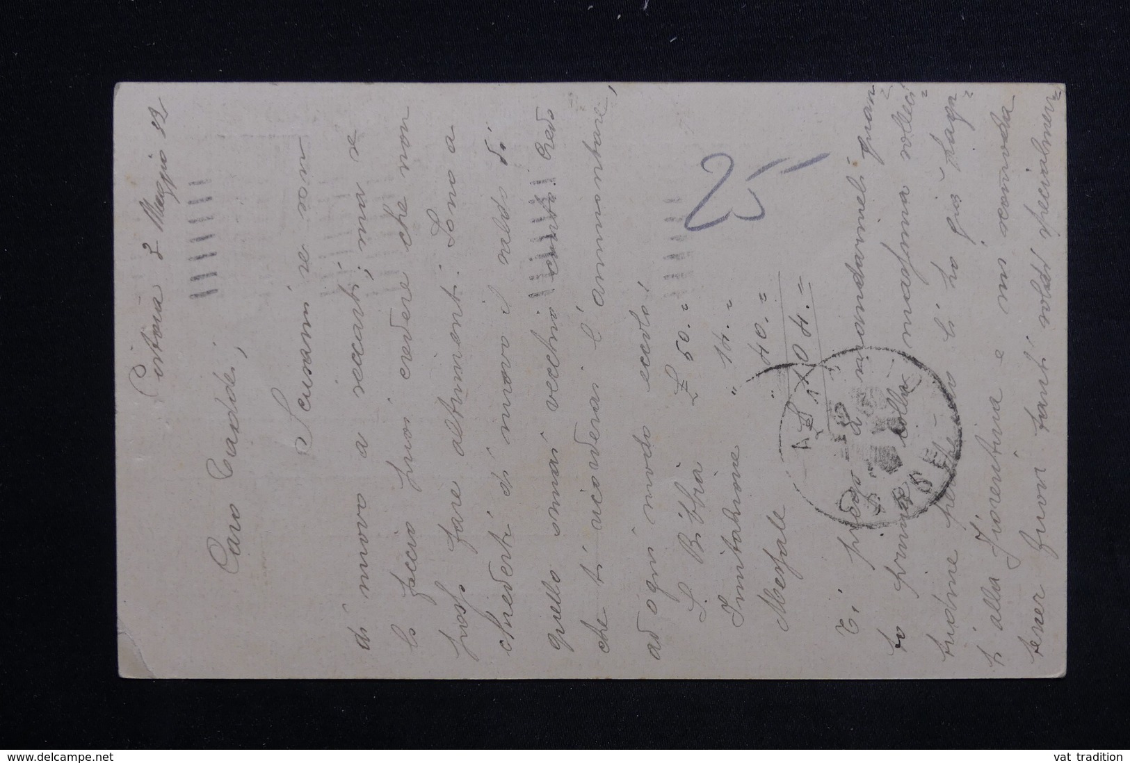 FRANCE - Taxes D 'Ajaccio Sur Carte Postale De  Correspondance D 'Italie En 1932 - L 23433 - 1859-1959 Lettres & Documents