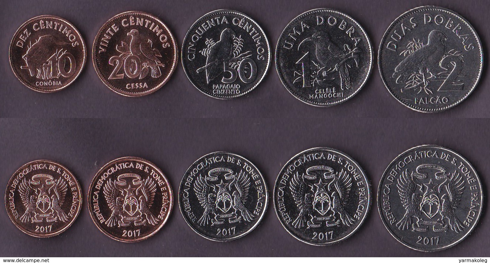 Sao Tome And Principe 5 Coins Set 2017 - Sao Tome And Principe