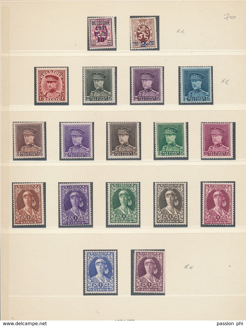 BELGIQUE COB 315/316 + 317/324 + 326/332 MNH - Unused Stamps