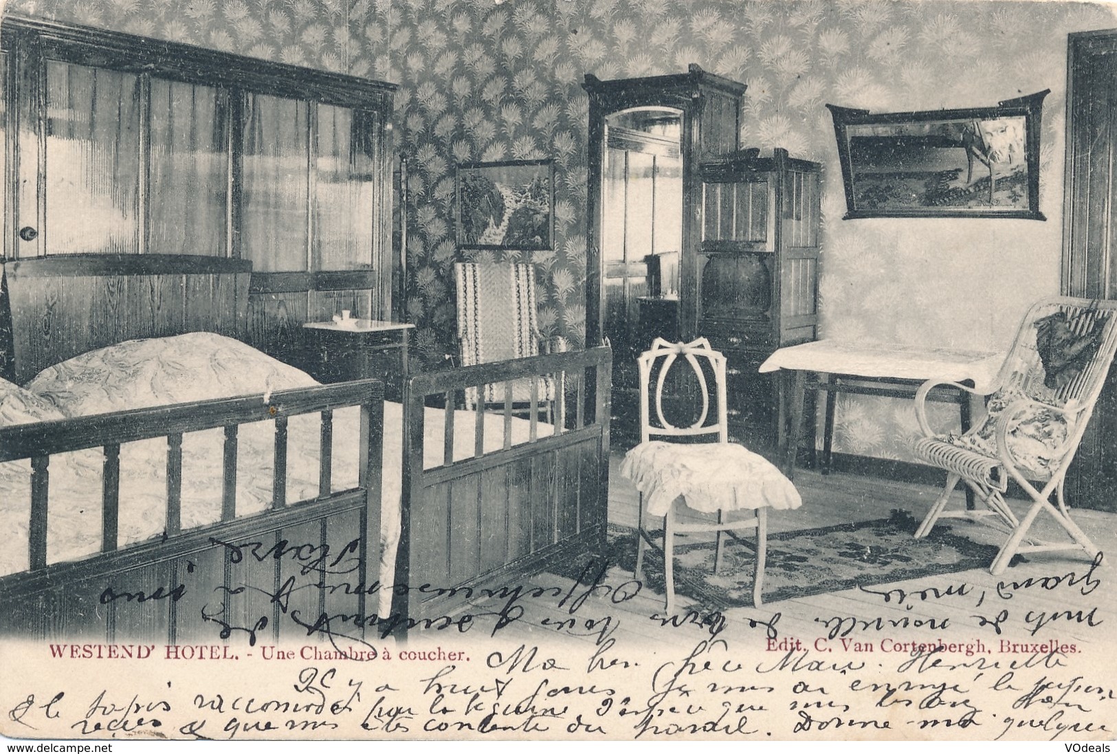 CPA - Belgique -  Flandre Occidentale - Westende - Westend' Hotel - Une Chambre à Coucher - Westende