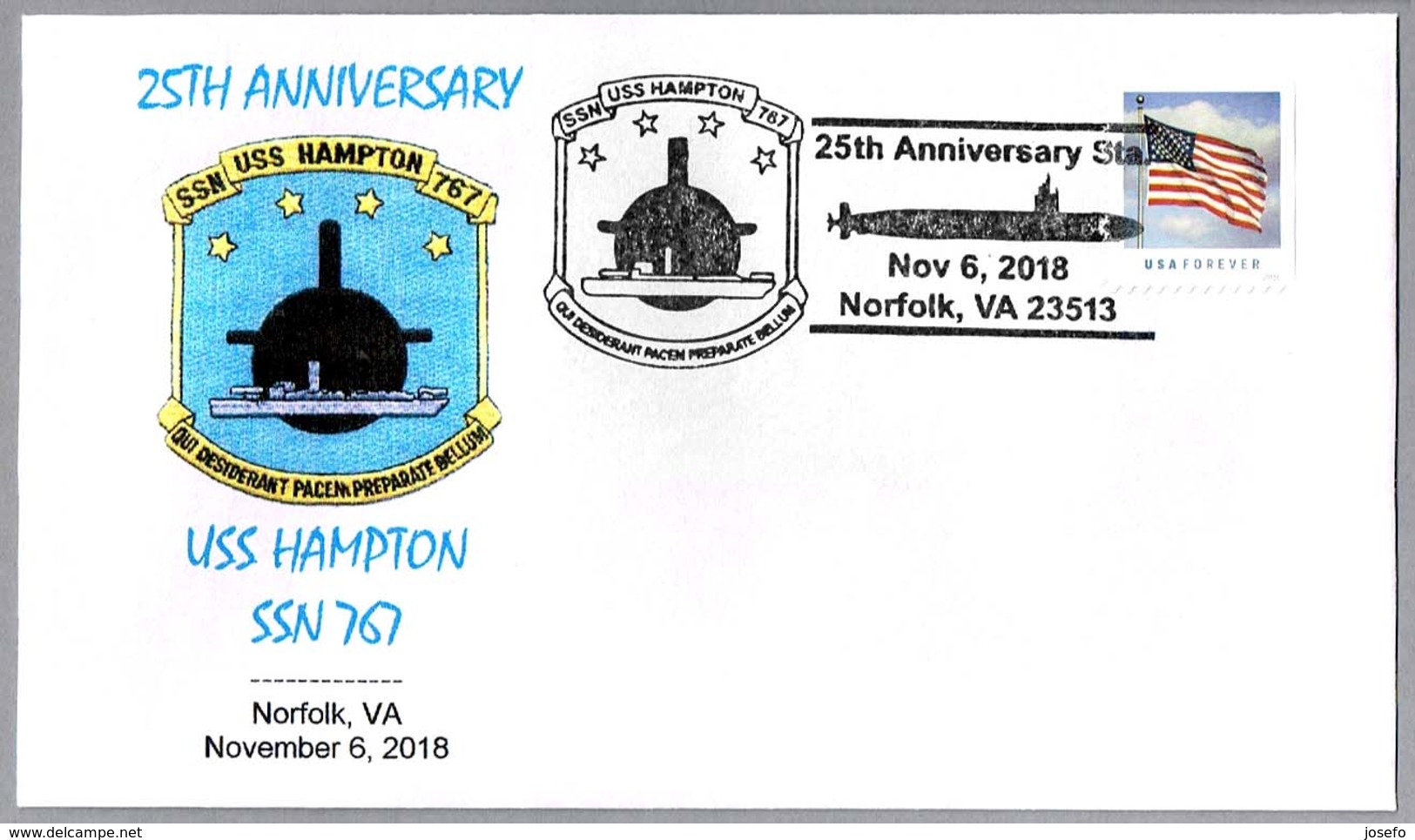 25 Aniversario Submarino Nuclear USS HAMPTON (SSN-767) - 25th Anniversary. Norfolk VA 2018 - Submarinos