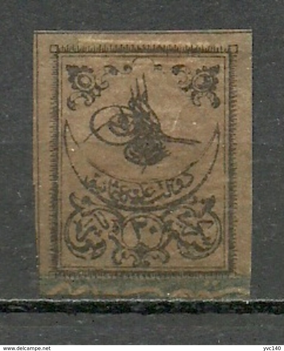 Turkey; 1863 Tughra Brown Due Stamp 20 P. RRR - Ongebruikt