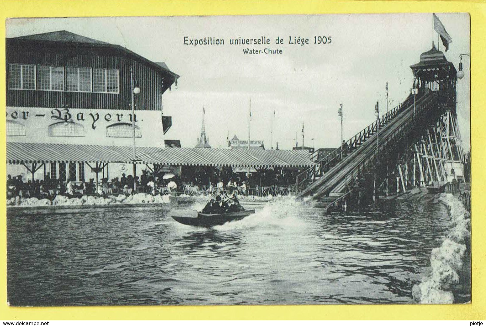 * Liège - Luik (La Wallonie) * (Nels, Nr 166 D) Exposition, Expo 1905, Water Chute, Bateau, Animée, Bayern Café - Liege