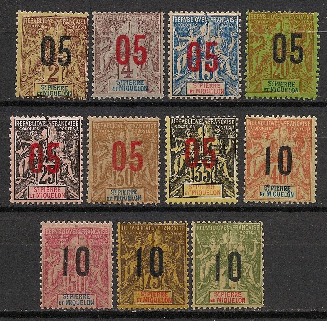 SPM - 1912 - N°Yv. 94 à 104 - Série Complète - Neuf Luxe ** / MNH / Postfrisch - Unused Stamps